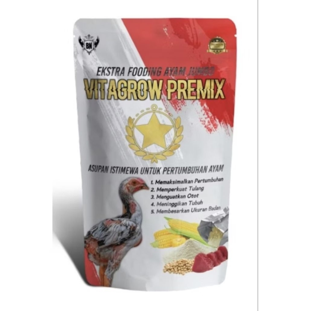 

VITAGROM PREMIX 500gr vitamin pakan ayam pemacu pertumbuhan anak ayam