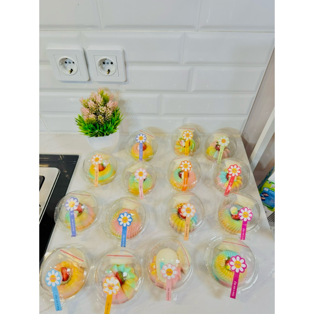

Pudding Rainbow Satuan | Pudding Cup | Pudding mini | Pudding ultah
