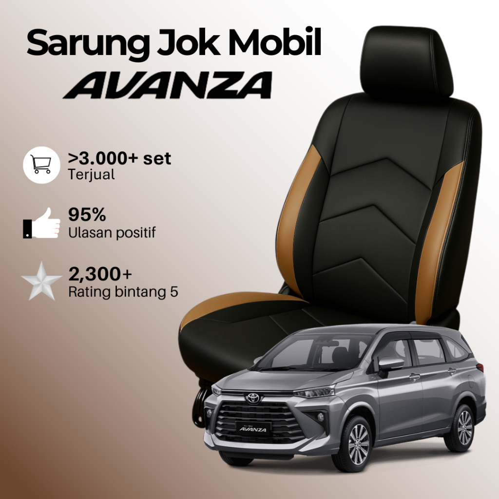 Sarung Jok Avanza Xenia Bahan Sponse Kulit Sintetis Sarung Jok Mobil