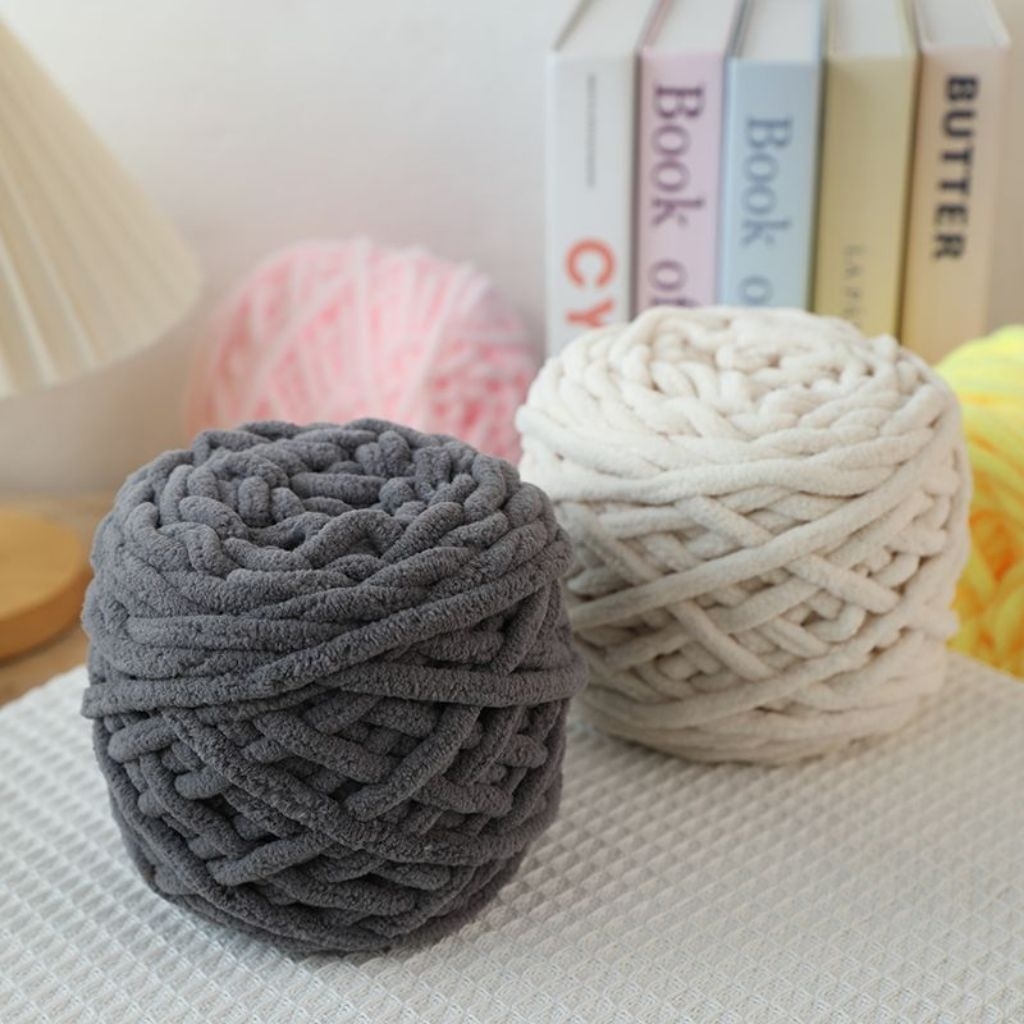 Benang Chenille Knitting Yarn 60gr for Sweater Blankets