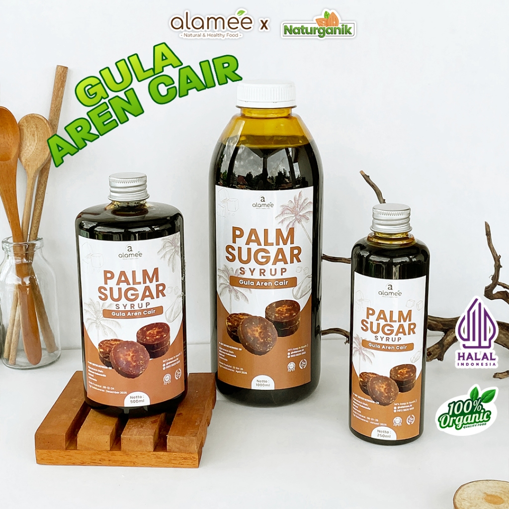 

ALAMEE Gula Aren Cair Syrup Palm Sugar Organic Liquid Organik Brown Sirup Natural Naturganik