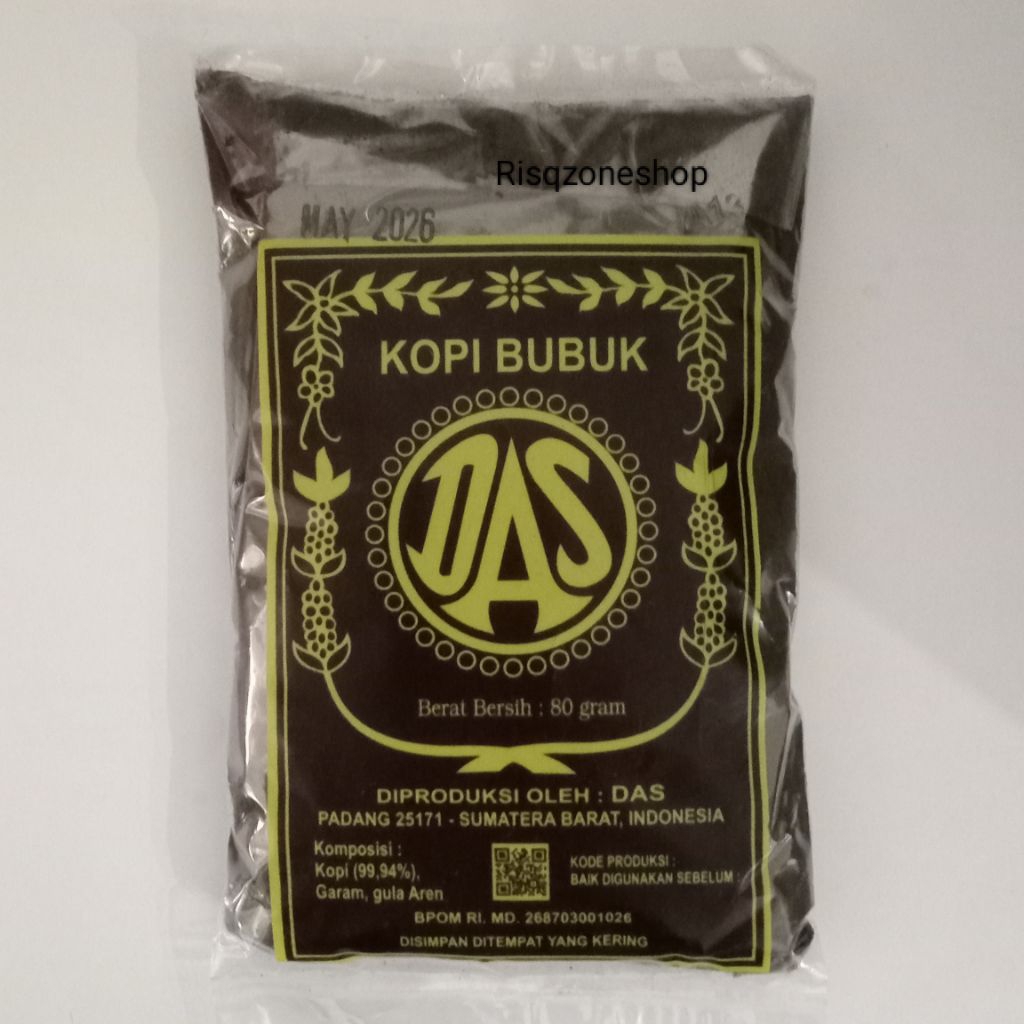 

KOPI BUBUK DAS ROBUSTA Asli 100% Padang Netto 80 gr