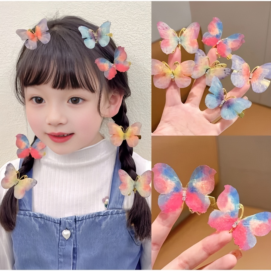 2PCS SET Jepitan Rambut Anak Model Kupu-Kupu Korean Style Jepit Rambut Anak Perempuan Lucu