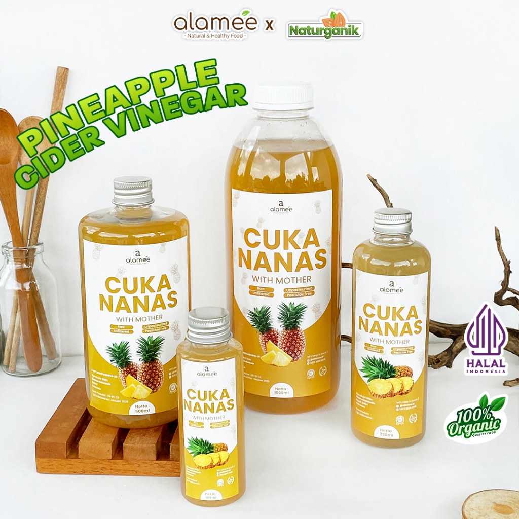 

ALAMEE Cuka Nanas Original Pineapple Cider Vinegar With Mother Organik Naturganik