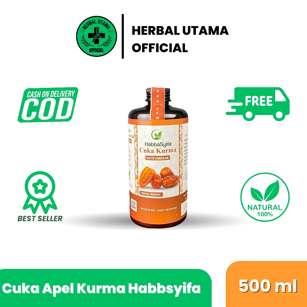 

Cuka Kurma Habbasyifa 500 ml Atasi Diabetes Kontrol Gula Darah