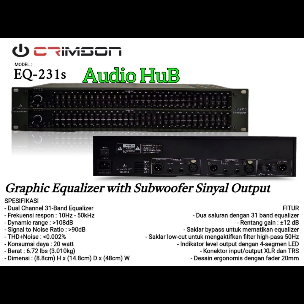 Equalizer Crimson EQ 231S/EQ231S/ EQ 231 S Original