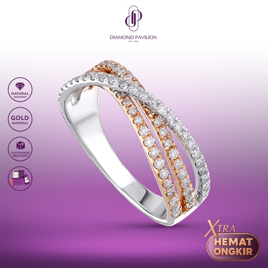 Diamond Pavilion Cincin Emas Batu Berlian Tessa Ring