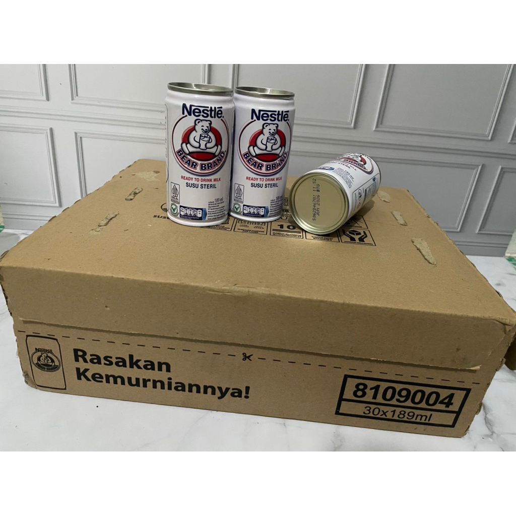 

susu sehat susu segar susu bear brand 1 karton isi 30 kemasan 189ml masa kadaluwarsa yang masih lama