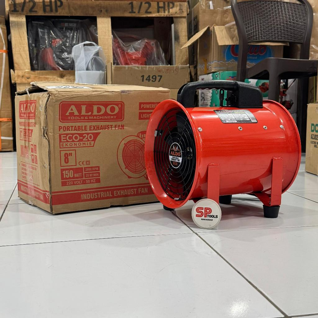 MESIN KIPAS BLOWER BESAR / EXHAUST FAN TIUP ANGIN + RODA 8" 8 INCH ALDO ECO20