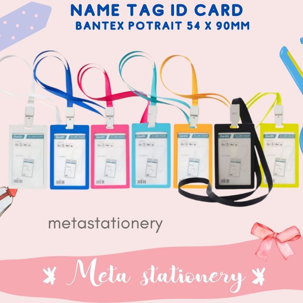 

Lanyard / ID Card / Gantungan Kartu Nama / Name Tag Bantex Potrait Bahan Plastik 8865