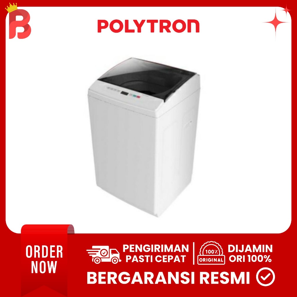 Polytron Mesin Cuci 1 Tabung 8.5KG PAW-8527R / PAW 8527 R / PAW8527 X