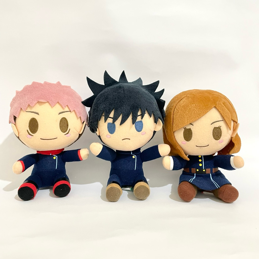 OFFICIAL MERCHANDISE [ Jujutsu kaisen ]   Chokkonoko PLUSHIE YUJI MEGUMI NOBARA Jujutsu Kaisen.