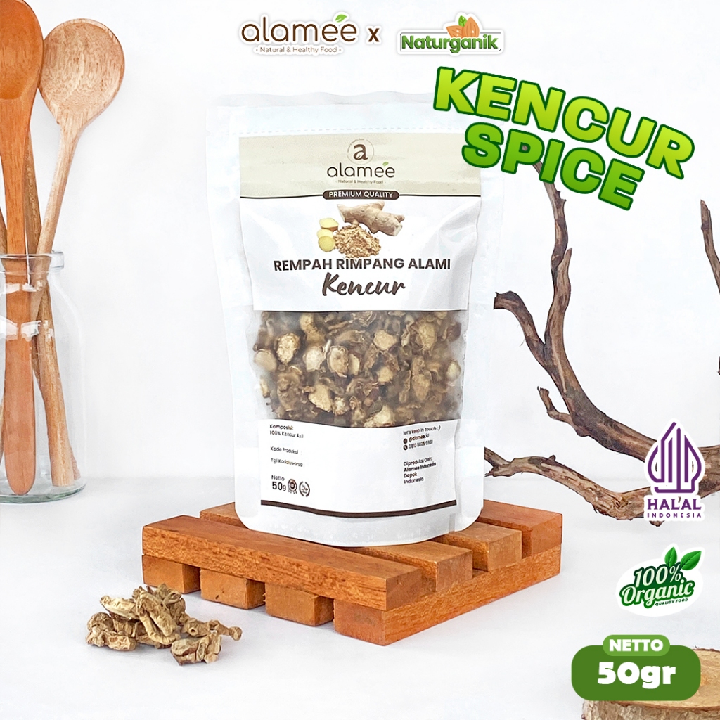 

ALAMEE Kencur Kering Dried Spice Galangal Rempah Rimpang Organik 50gr Naturganik