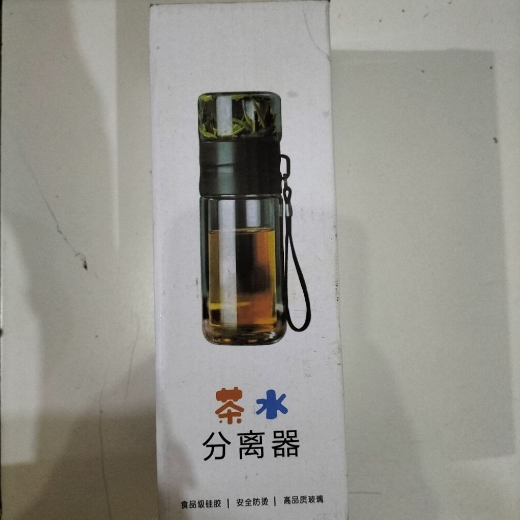 Tumbler kaca/Botol Kaca penyaring teh