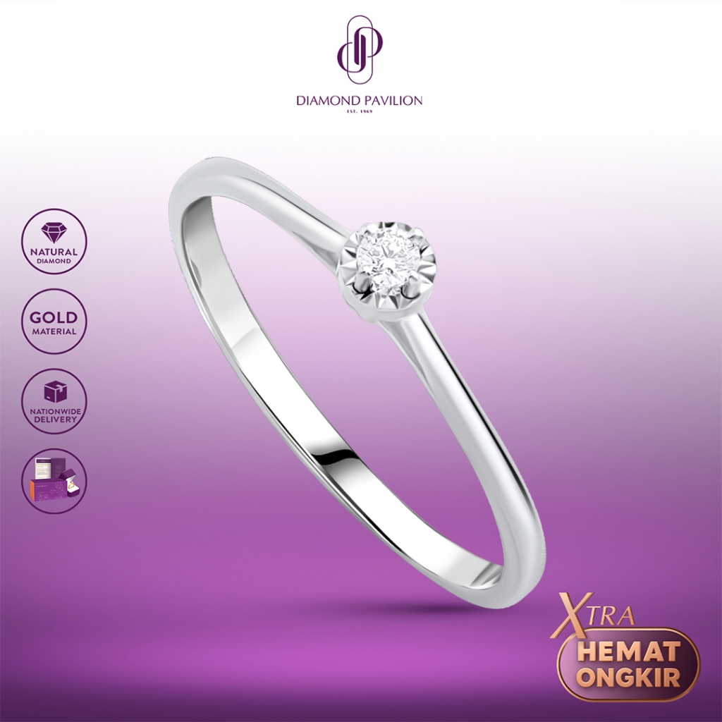 Diamond Pavilion Cincin Emas Batu Berlian Rilla Ring