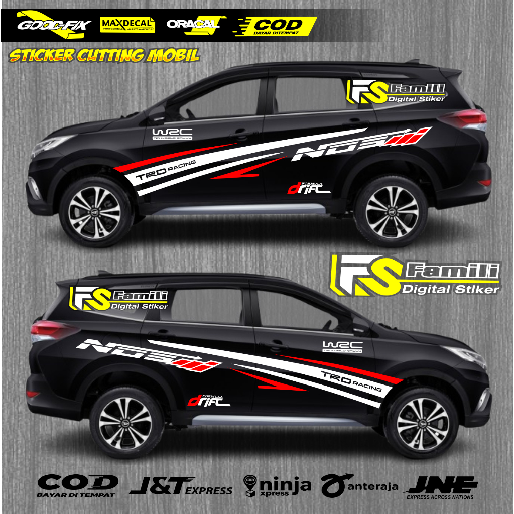 STICKER CUTTING STICKER MOBIL ALL NEW TERIOS STICKER STIKER MOBIL DAIHATSU TERIOS