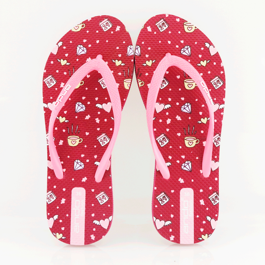 NEW EDITION Ando Love Dark Fuschia/Pink  - Sandal Wanita Terbaru Sandal Diskon