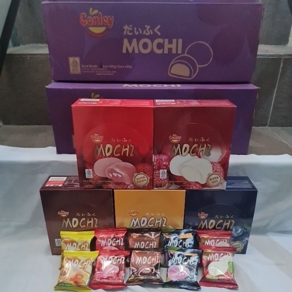 

BARU RASA LECI !!!✅️MOCHI CONLEY SUPER RASA✅️5 Varian Rasa✅️LECI✅️COKLAT✅️STROBERI✅️BLUEBERRY✅️MANGGA✅️MIX✅️(1 Box isi 12pcs)