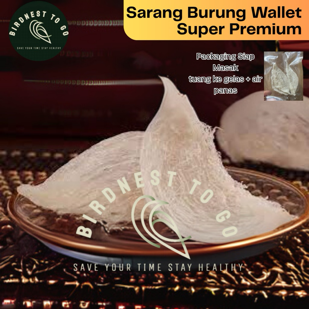 

Sarang Burung Walet Mangkok Asli Siap Saji Premium Grade A+ Tanpa Pengawet Mangkok Utuh Bersih