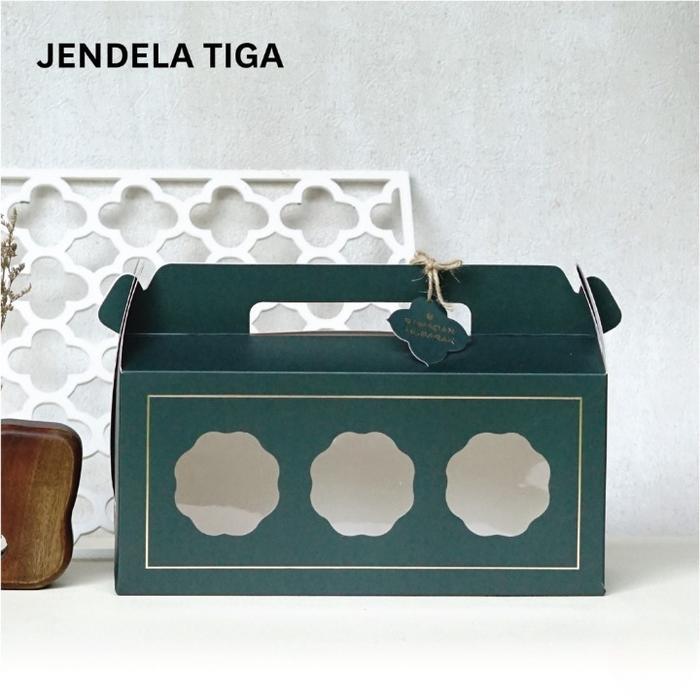 

Box Idul Fitri Dus Jinjing Kue Kering Lebaran isi 3 Toples Jar 600 ml