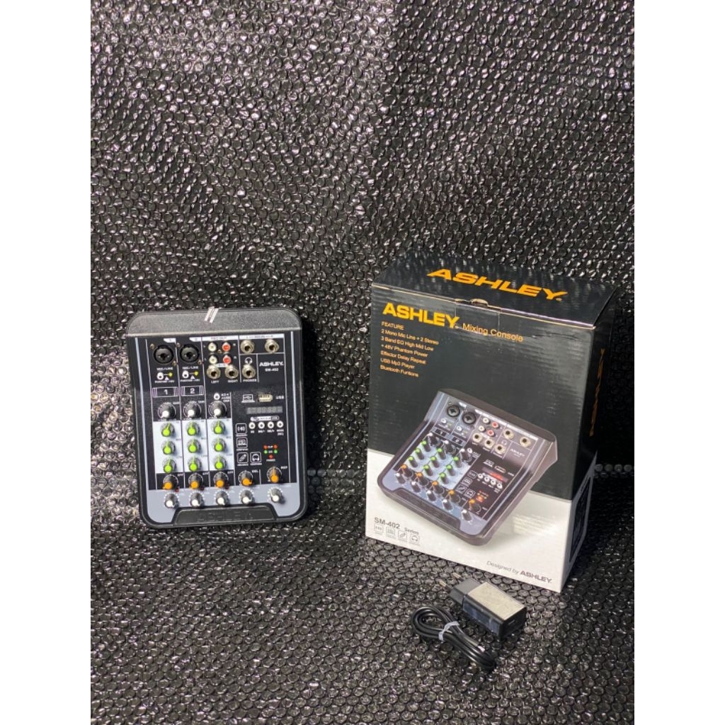 Mixer Audio Ashley SM 402 Bluetooth USB - Mixer4 Channel Profesional Original