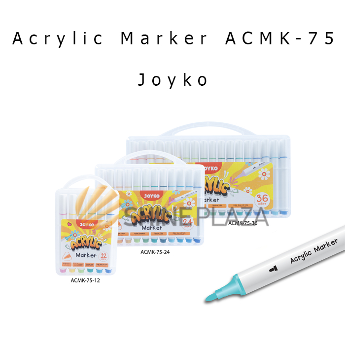 

Acrylic Paint Marker Joyko ACMK-75 12 24 36 Color - Spidol Permanent Cat Akrilik Permanen Warna