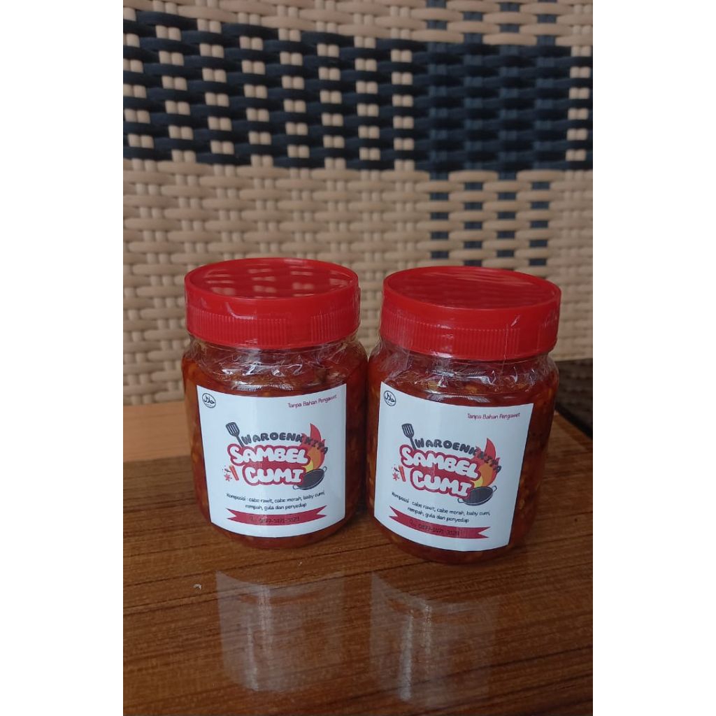 

Sambel cumi | Kemasan botol 200g Enak Pedas | Tanpa Bahan Pengawet