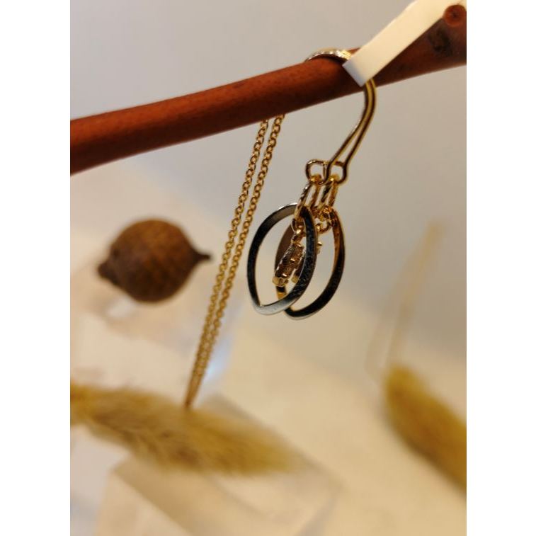 anting emas 8k model variasi tusuk panjang mt.putih