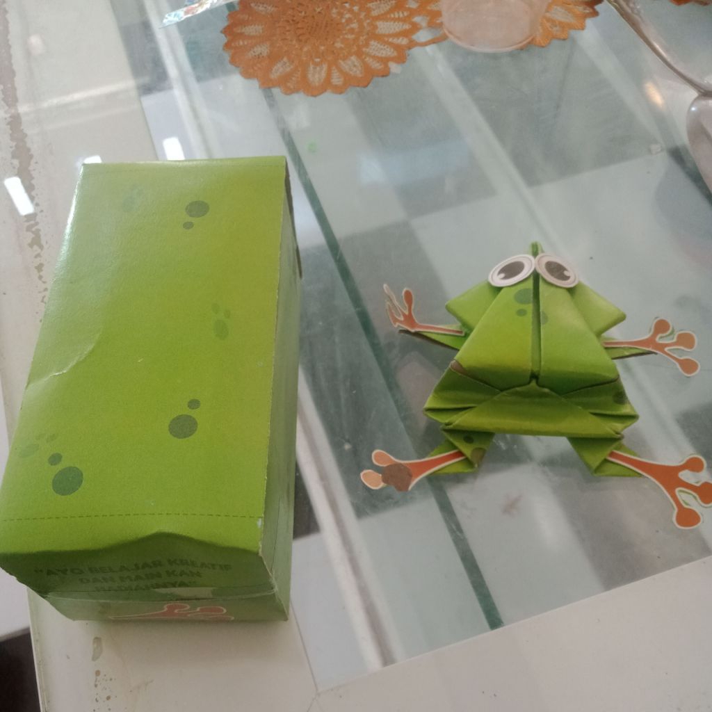 

bungkus kado origami katak