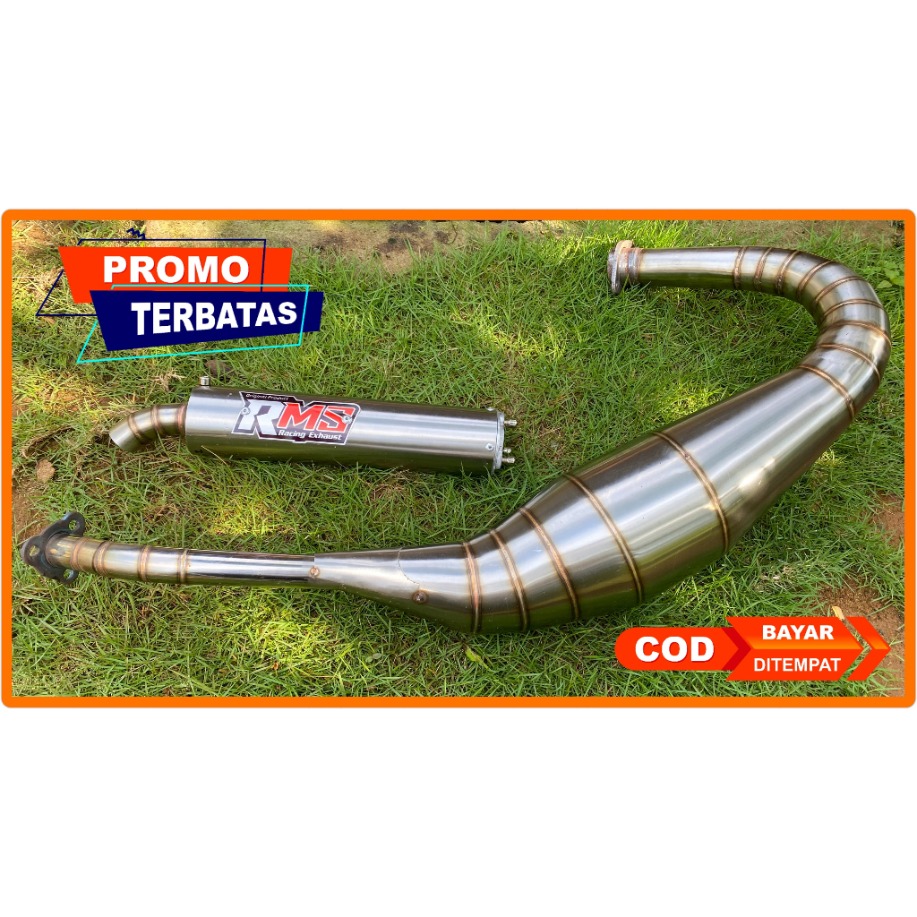 Knalpot Rx King Kolong Samping Repsol Full Stainless RACING EXHAUST RMS