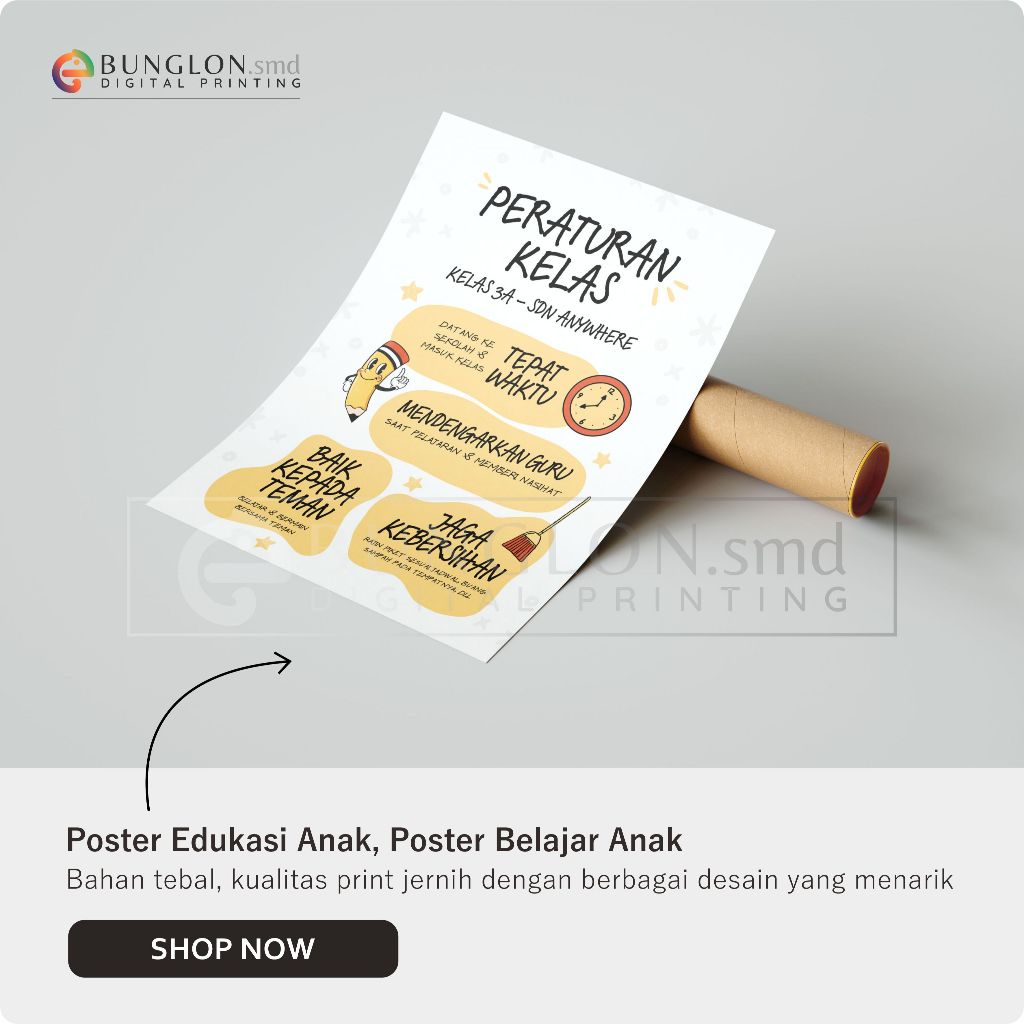 

Poster Peraturan Kelas Model Cream Kuning