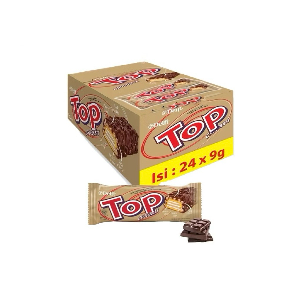 

1 Dus Isi 144 pcs DELFI COKELAT WAFER TOP 9 gram