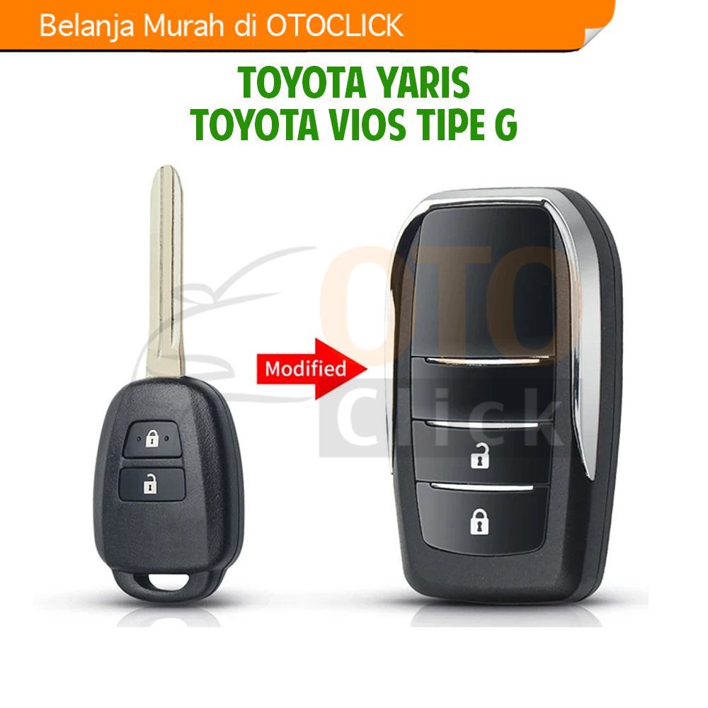 Cassing Kunci Lipat FlipKey Toyota Yaris Vios Sienta 2 Tombol Modifikasi