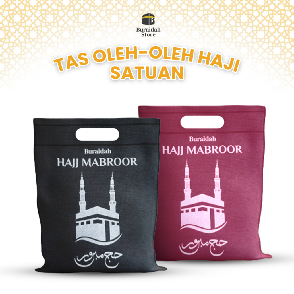 

Tas Spunbond Motif Kabah Hajj Mabroor Oleh Oleh Haji Umroh Premium Tas Hadiah Souvenir Snack Ekslusif SATUAN