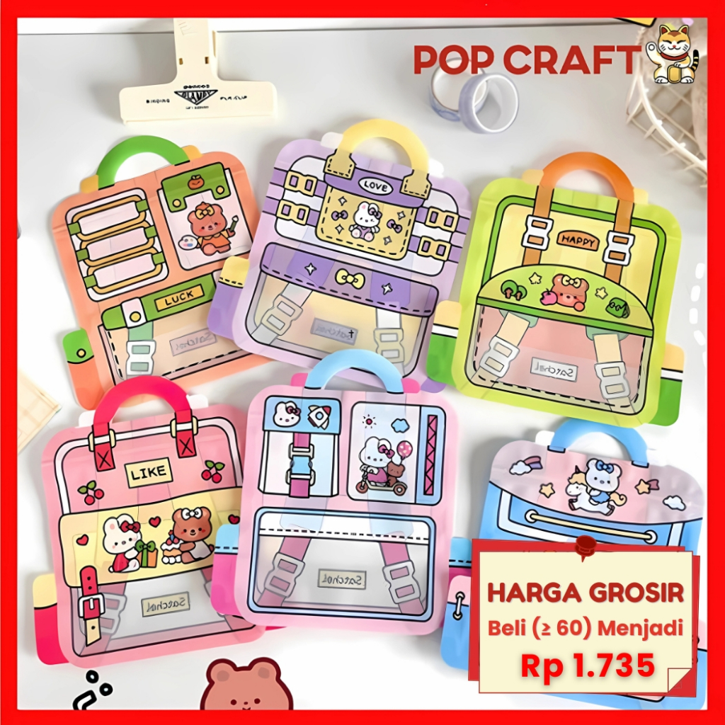 

PC Kantong Plastik Souvenir Snack Hadiah Aksesoris Zipper Lock Aesthetic Lucu Plastik Tahan Air ST08