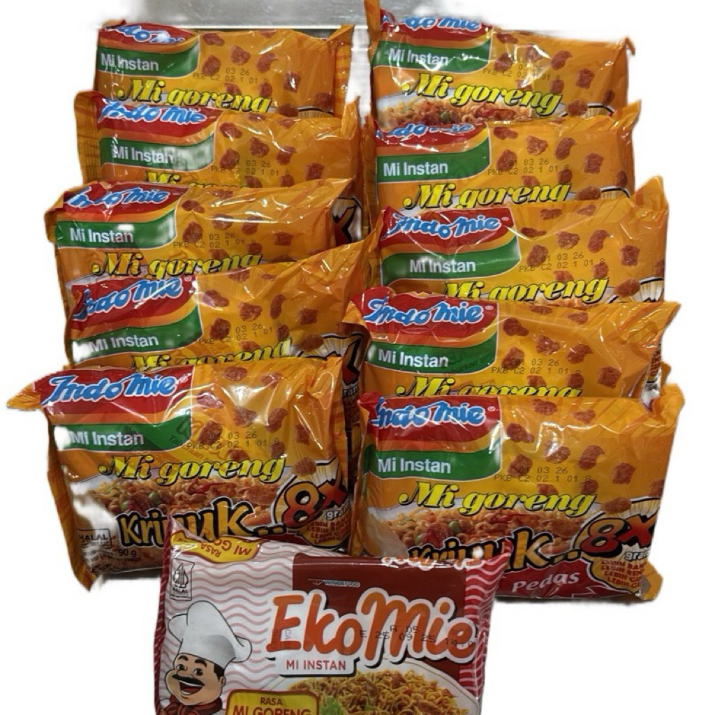 

(C2) Combo Hemat 10bks Indomie Kriuk & 1bks ekomie