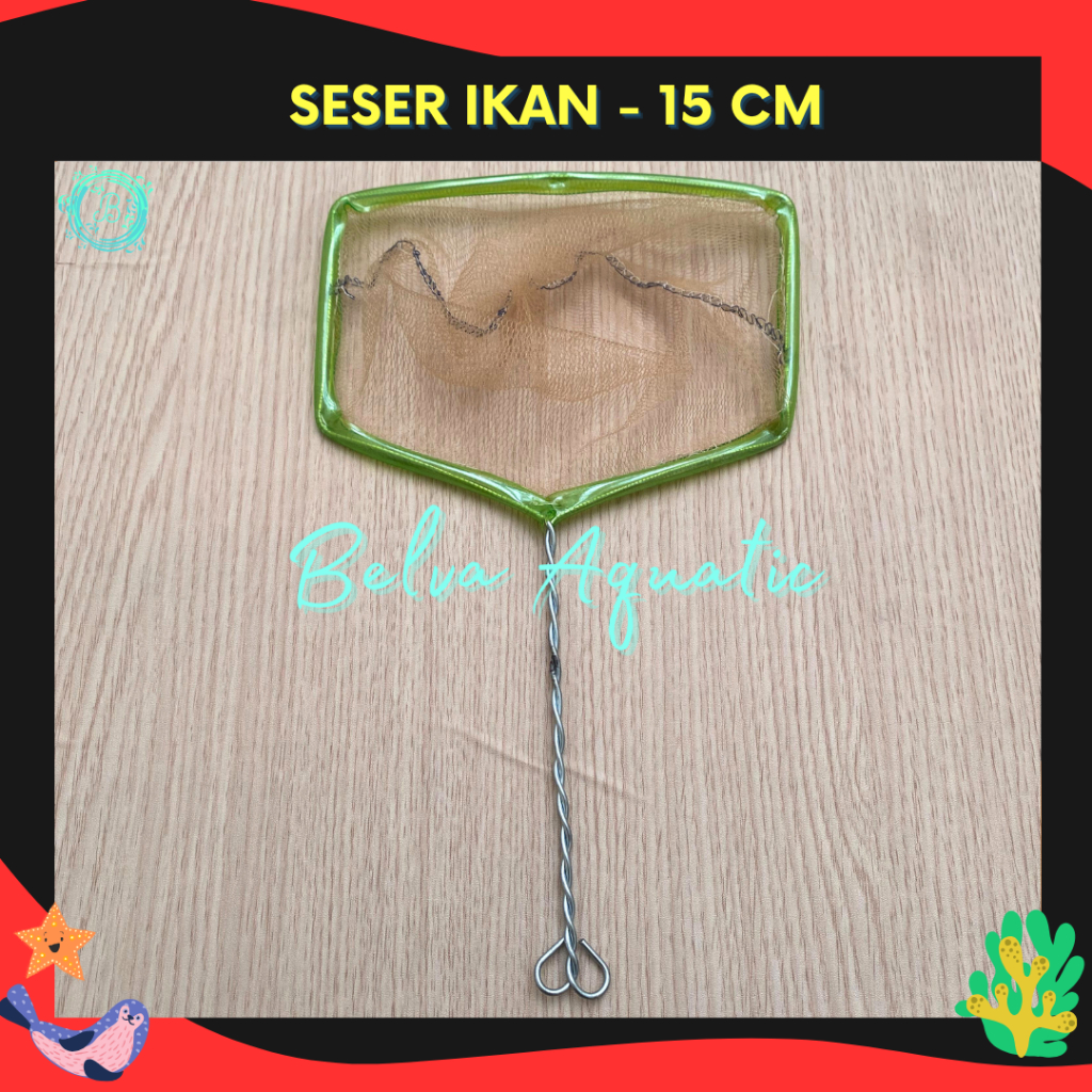 Seser Cupang Kawat 15 cm Fish Net Stick 15cm Serok Ikan Kecil Tongkat Serokan Guppy Betta Anak Beta 