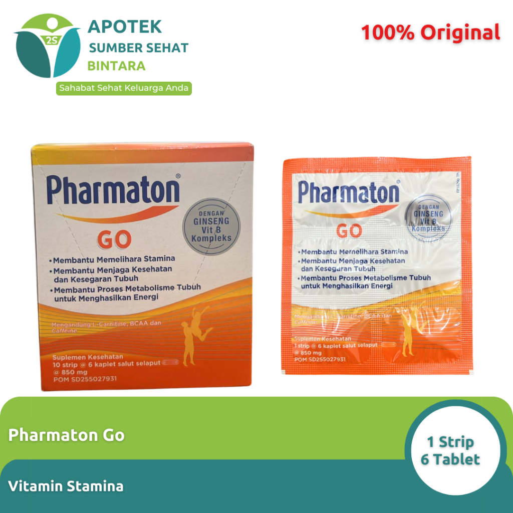 Pharmaton Go – Suplemen Harian dengan Ginseng & Vitamin untuk Stamina