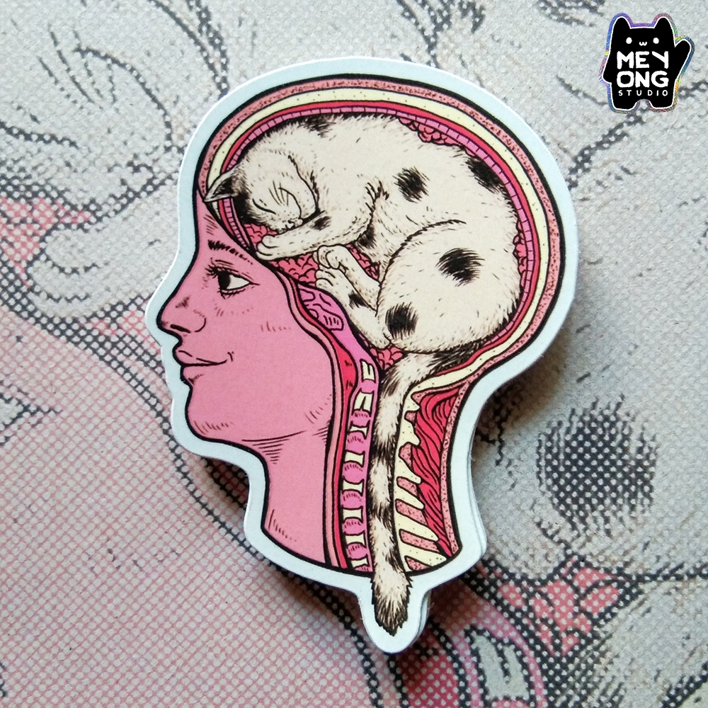 

Meyong studio | Sticker Brain Cat | Sticker Aesthetic | Sticker Kucing | Sticker Lucu | Sticker Vinyl Waterproof | Sticker Laptop | Sticker Hp | Sticker Tumblr | Sticker Helm