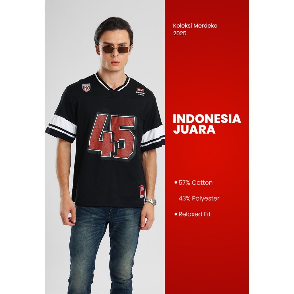 Manzone - Kaos Lengan Pendek Pria Id Larry Relaxed Fit - Black