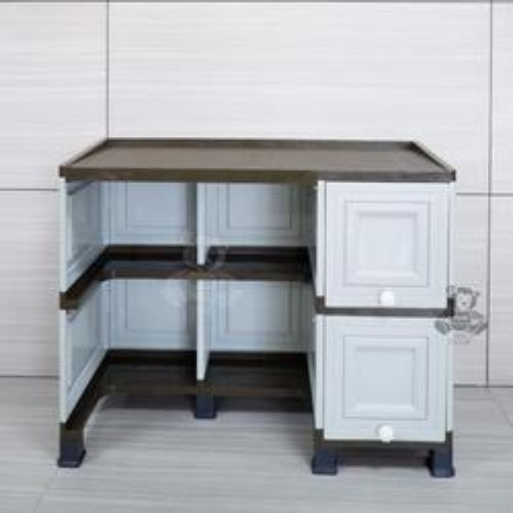 Lemari Rak Meja Belajar Plastik Bongkar Pasang Minimalis Serbaguna Harga Termurah