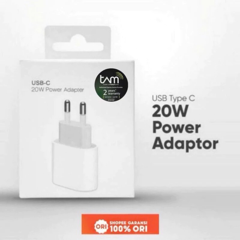 POWER ADAPTOR 20W USB C IPHONE ORIGINAL TAM