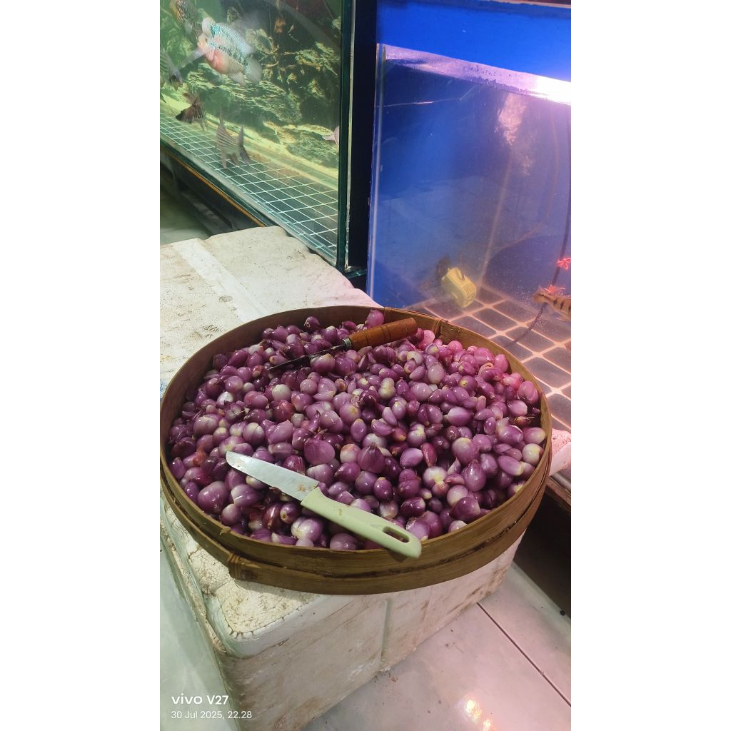 

Bawang merah kupas fresh kemasan 1000gram