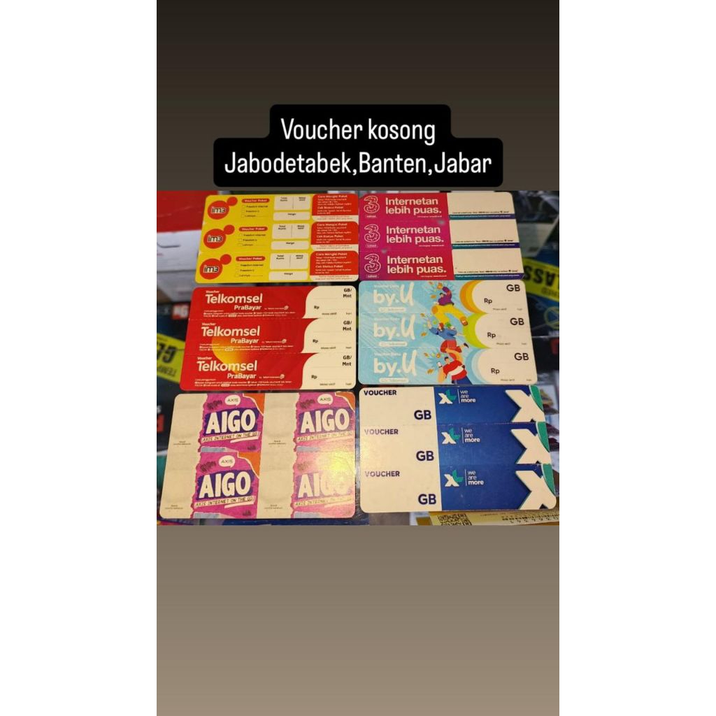 voucher kosong INJEK EKONOMIS /60SN ALL operator (Jawa Barat)