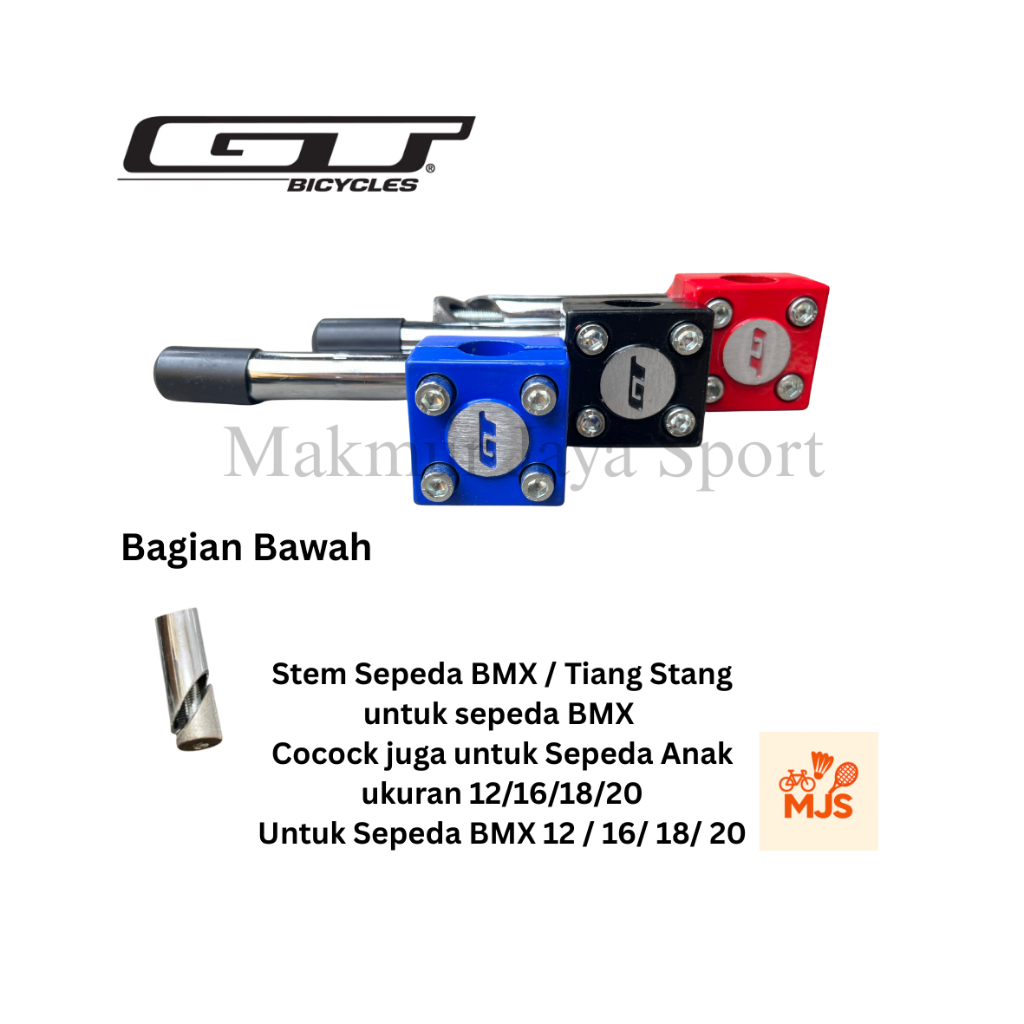 Stick GT Sepeda Stem Sepeda BMX 12/16/18/20 GT / Tiang Stang Sepeda bmx, sepeda bmx GT 21,1