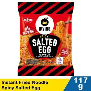 

Nissin Irvins Instant Fried Noodle Spicy Salted Egg 117G