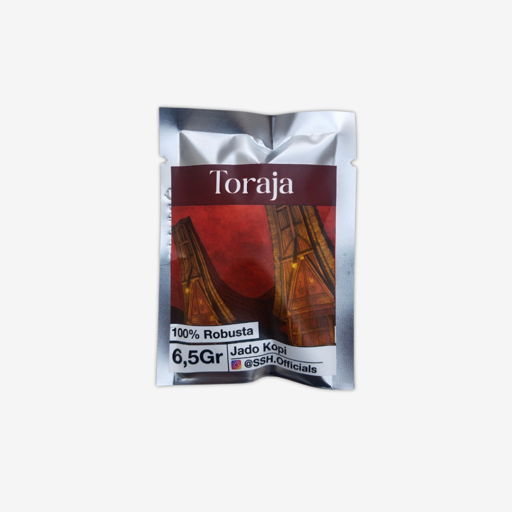 

Jado Kopi Robusta Toraja Sachet 6,5gr (SATUAN) | Medium Grind Kopi Tubruk V60 Aeropress