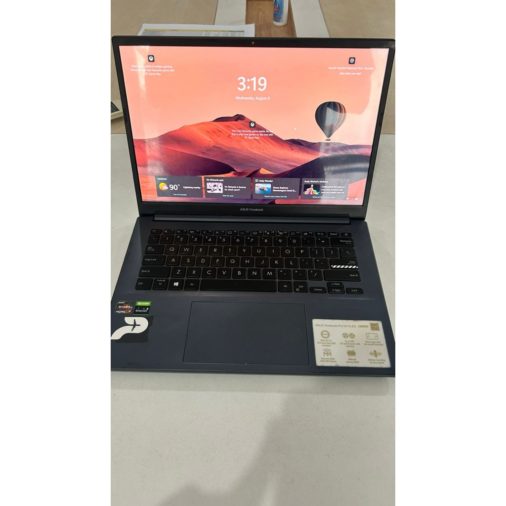 ASUS VIVOBOOK PRO 14 OLED M3401QC AMD RYZEN 7 - 5800H NVIDIA RTX3050 SECOND