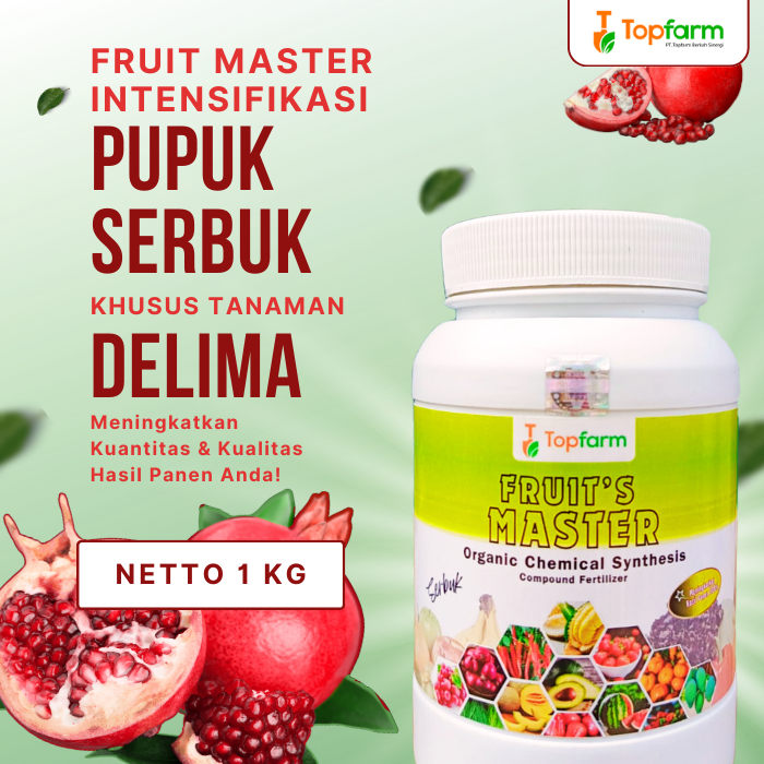 Pupuk Serbuk Topfarm / Pupuk Buah Delima / Pupuk Delima Merah / Pupuk Booster Pohon Buah Delima / Pu