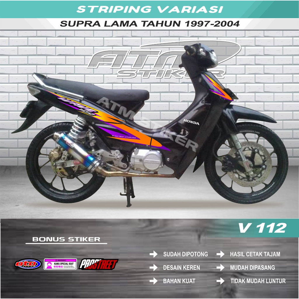 Striping variasi honda supra x lama dan supra fit lama